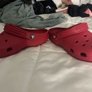size nine red crocs women’s worn once great condition